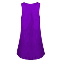 Ovecza Haljine za žene Ležerne prilike Ležerne prilike bez rukava s kratkim rezervoarima mini haljine seksi sa džepovima Flowy Smaned gumb dolje Sunčana haljina plus veličina Plus Plus Plus Plus Plus Plus Pull Purple 7xl