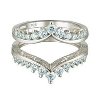 Wuziwen Enhancers prstena za vjenčanje za angažovanje prstenova Ženske CZ Sterling srebrne veličine 6