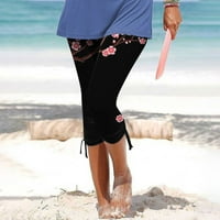 Borniu Capri gamaše za žene, udobne obrezive za slobodno vrijeme hlače za vrijeme Dukseve joga hlače, hlače za žene