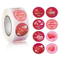 Roll naljepnica Label Samoljepljivi romantični uzorak Oblik srca Poklon Packaging Oznaka oznake za dnevno