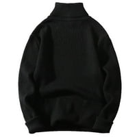 Džemper za muškarce za muškarce zimsko kašmir tople pulover vrhove čvrste boje pletiva duks turtleneck džemper odozgo ispod 10 $