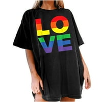 Košulja ponosa Žene LGBT Majice za ravnopravnost Smiješne duge Love Pismo Ispis majica Casual kratkih