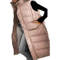 Prednjeg swwalk Lady Loase Full Zip zadebljana jakna vrećica od jakne solidne boje zimska topla odjeća