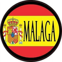 4in 2.5in zastava naljepnica Oval Malaga naljepnica