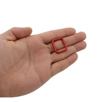 Fenggtonqii metalni pravokutni prsten kopče kvadratni remen za remen za remenje za torbicu za ne zavarene, crvene, od 40