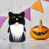 Hirigin Halloween ukrasi za lutke za poklone za kućne dekore, slatka bundeva Cat Ghost bez lica gnome
