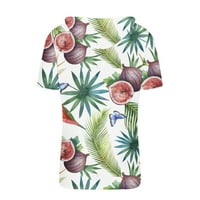 Muška ljetna havajska majica kratki rukav duksevi 3D tropsko tiskovina Ležerne prilike Labava odmor Havaii s kapuljačom s kapuljačom
