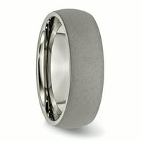Titanium kamen završava pola okruglog vjenčanog prstena Veličina 12. Man Classic Donesite modni nakit za tatu muške poklone za njega