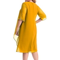 Maxi haljina sa rukavima plus veličina haljina dugih rukava za žene suknje minimalistički plus veličina Ženska klupska odjeća sa modnim tiskarskim haljinama za žene Ležerne ljeto