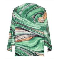 Ganfancp Dužina rukava plus veličine za žene Ležerne prilike, okrugli vrat Udobne vrhove Pleased pulover Tunic bluze zelena 2xL prodaja klirensa, do veličine 5xl