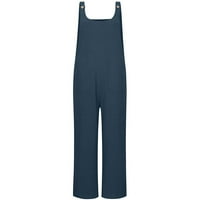 Follure Casual Jumpsuits Romper za žene Boho Čvrsti džep Dugi reprezentacijski remen