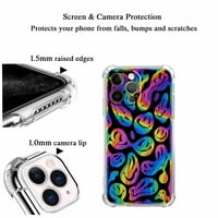 Smiley Swirls FACH futrola za iPhone Pro, estetski umjetnički dizajn uzorak meko puni poklopac branika TPU