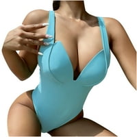 TAWOP kupaći kostimi Žene Žene Solid set kupaći kostim Jednodijelni grudnjak kupaćim kostima za plažu