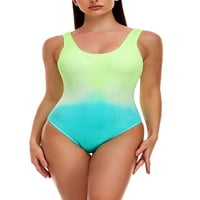 Ženska gradijentna rampa Jednodijelni kupaći kostim s kabineta niskog leđa monokini zelena plava
