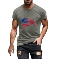 Duksevi za muškarce Casual Okrugli vrat Popularno 3D digitalna zastava Štampanje pulover Fitness Sportske