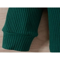 Qiylii Toddler Boy Fall Odjeća za odjeću Zimske dugih rukava Pletene pamučne vrhove pantalone postavlja čvrstu boju