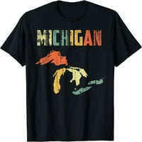 Velika jezera najveća voda retro boja Michigan mi pride majica
