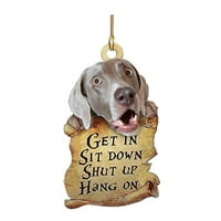 Xiuh Smeđi crtani uzorak Slatki pas Viseći ukras za automatsko uređenje kućnog uređenja visi C