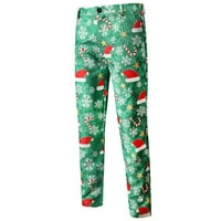 Tawop muške hlače Muške turističke pantalone Hlače Božićne odijelo Hlače zelene 12