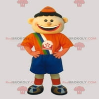 Fudbal Boy Redbrokoly maskota obučena u narančastu i plavu