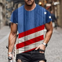 Suncoda 4. jula Muška košulja USA Zastava za zastavu Majice kratkih rukava za muškarce Dan neovisnosti