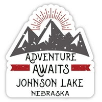 Johnson Lake Nebraska suvenir Vinil naljepnica za naljepnicu Avantura čeka dizajn