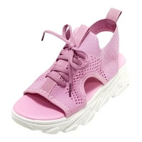 Ljeto Nove debele jedino -Neđe sandale modne povremene cipele cipele ravne dno šuplje modne žene ružičaste