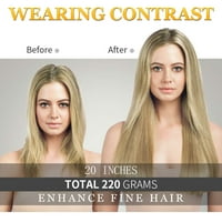 Izvrsna dugačka ravna kopča za kosu na proširenju kose sintetički vlakno dvostruko shopala kosa za žene pune glave