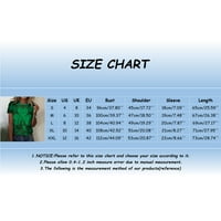 PEDORT Slatke T majice za žene vrhove čvrstog casual labavog osnovne majice sa kratkim rukavima Green, XL