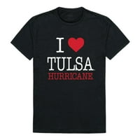 Ljubav univerzitet Tulsa Golden Golden Hurrizane Majica Crna mala