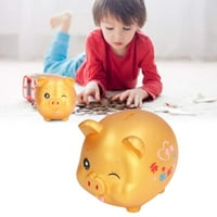 Piggy bank, ručno oslikano mekani plastični novac za uštedu novca BO neraskidivi za ured za dječake za rođendanski poklon za spavaću sobu uzimaju novac sretna svinja