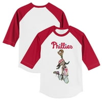 Mladića Tiny Turpap Bijeli crveni Philadelphia Phillies Jada 3-rukave Raglan majica