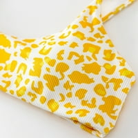Finelylove kupaći kostim žena bikini podstavljeni sportski grudnjak u stilu bikini žuti s