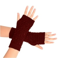 Zimske rukavice čišćenja Ženska djevojka pletena ručna ruka bez ikakvih zimskih rukavica mekano toplo