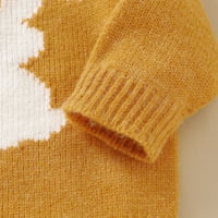 Xmarks Toddler Baby Little Boys Girls Knit džemper Uskršnji džemperShirt Jumper Pulover Duks zimske odjeće Žuta 6m-3T