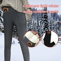 Yanhoo Fleece obložene gamaše Women plus veličina visoke struke toplotne zimske hlače čvrsto debele