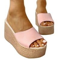 Papuče za žene dame klinovi papuče kauzalne peep toe cipele klasične fit sandale