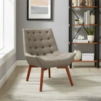 LINON CRUZ HOWN ACCENT stolica s gužvom u sivoj boji