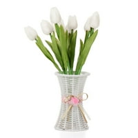 Umjetni tulipani Cvijeće dugačak matični buket Pravi dodir Cvijeće za domaću zabavu za zabavu vjenčanja