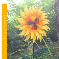 ANKISHI Sunflower vjetrovitni vrt, vrtni udio suncokreta, vrtnog suncokreta Vrtni vrtni špirt, vrtno umjetno cvijeće, za vrt, popločani dio dvorišta, staza, ukras trijema, fenomenalno