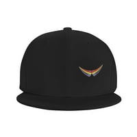Love Rainbow Heart Baseball Caps, Kamion za kamione za muškarce i žene, podesive ravne kape, crne boje
