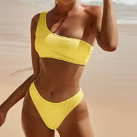 Ženska dva bikinija set za kupaći kostim Prodaja Ljeto plaža bez rukava jedno rame Havajski tropski