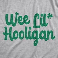 Toddler Wee Lil Hooligan majica Funny Saint Patricks Day Baby Gift St Patty Tee - 5t