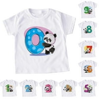 Dječji dječaci Djevojke Ljeto kratki rukav Panda crtani otisci T majice vrhom odjeća slatka bijela m