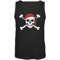 Halloween Jolly Roger Pirate kostim crni tenk za odrasle - mali