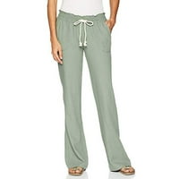 Wavsuf pantalone za žene sa džepovima Čvrste zelene hlače veličine xl