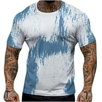 Digitalna majica za kravata za muškarce plus veličina modni kratki rukav casual crewneck top košulje