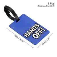 UXCell ruke isključeni uzorak PVC oznaka prtljage Identifikator kartice za držač kartice TRAVE TAG TAG, BLUE PACK