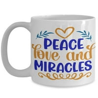 Mir ljubav i čuda hanukkah bijela poklon šalica za kafu