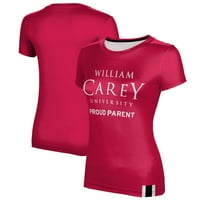 Ženski crveni William Carey Crusaders Ponosna majica roditelja
